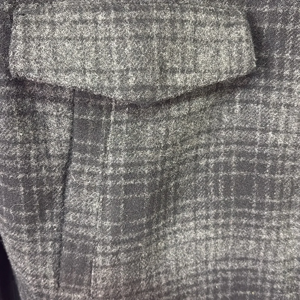 🍄 banana republic plaid knit, zip front sweater jacket: